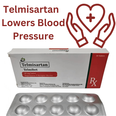 Telmisartan used to lower blood pressure